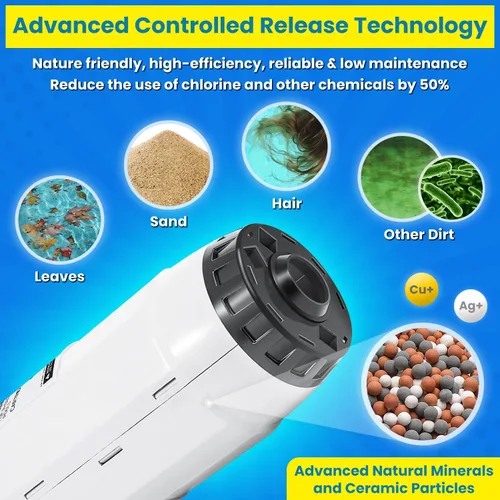 Vista 3 de Repuesto para cartucho mineral Nature2 G45 W28145 N2CG45 W26745 para todos los sistemas de piscina enterrados Zodiac Limited y Professional G o Pro