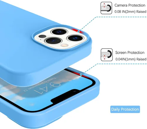 Vista 2 de BENTOBEN Funda para iPhone 13 Pro, silicona suave, goma de gel, forro de microfibra, parte trasera dura, a prueba de golpes, funda protectora