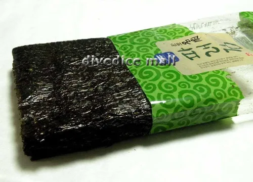 Vista 3 de 100 hojas (6.7 onzas) de algas marinas secas Nori Raw Sushi sin sazonar