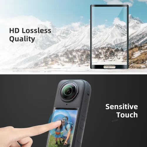 Vista 6 de Kit de accesorios de protección compatible con Insta360 X4, incluye funda protectora de carcasa dura, funda protectora de silicona, película