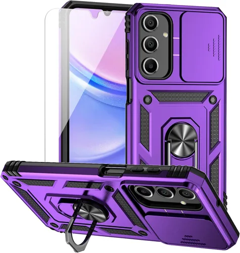 Vista 14 de Funda para Samsung Galaxy A16 5G con cubierta para lente de cámara, protector de pantalla HD, doble capa de grado militar, probada contra caídas