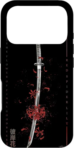 Vista 30 de Higanbana o Spider Lily con anime Samurai Sword - Carcasa estética para iPhone 17