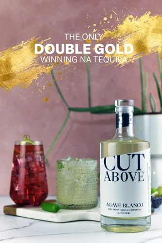 Vista 4 de Cut Above Agave Blanco – Alternativa de tequila sin alcohol galardonada para margaritas y cócteles sin alcohol, alcohol sin prueba, 25.4 fl oz