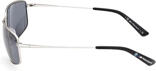 Vista 3 de BMW Gafas de sol de metal polarizadas rectangulares para hombre, paladio mate, 62, Paladio mate.