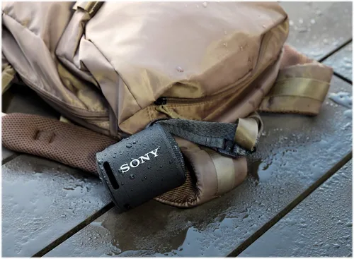 Vista 3 de Sony - Altavoz Bluetooth inalámbrico compacto y portátil impermeable con Extra BASS - Negro