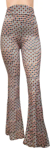 Vista 84 de ShopMyTrend - Pantalones de yoga largos con piernas anchas y acampanadas estilo palazzo, con cintura alta, para mujer