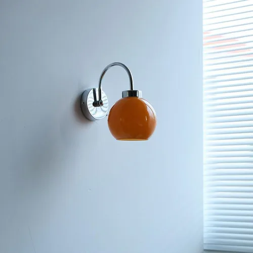 Vista 5 de Wall Lamp Living Room TV Background Wall Simple Glass Room Features Creative Corridor Bedside Lamp Bedroom Wall Lamp Wall Lamp for Bedroom