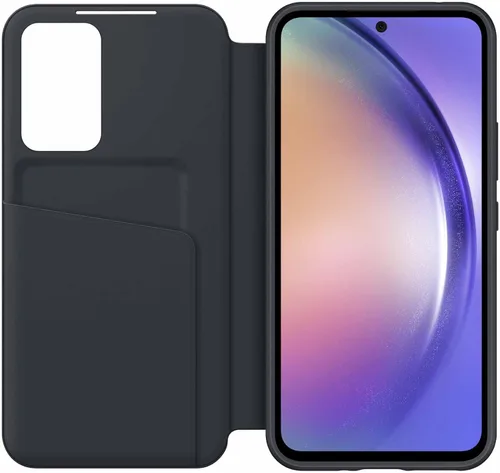 Vista 6 de Samsung Funda para teléfono Galaxy A54 5G S-View, funda protectora con ranura para tarjeta, ventana de visualización con toque de dedo, versión