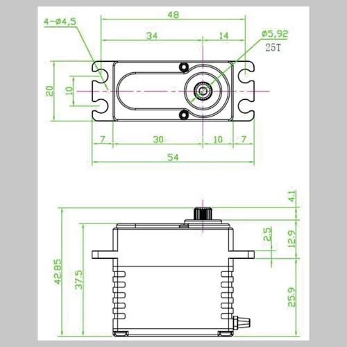 Vista 3 de REEFS RC 422HDv2 Servo programable SEHREEFS65 Servos