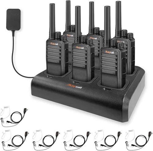 Vista 12 de Walkie Talkies MC-180 - Paquete de 2 unidades para adultos de largo alcance recargable de 2550 mAh, radios portátiles FRS bidireccionales, radios