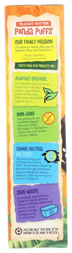 Vista 6 de EnviroKidz Mantequilla de maní Panda Puffs Cereal orgánico, 10.6 oz