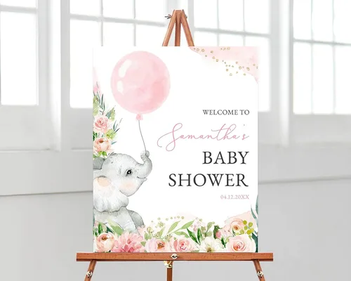 Vista 5 de Letrero de bienvenida editable para baby shower, letreros de baby shower, decoración de baby shower, soporte de letrero de baby shower, letrero