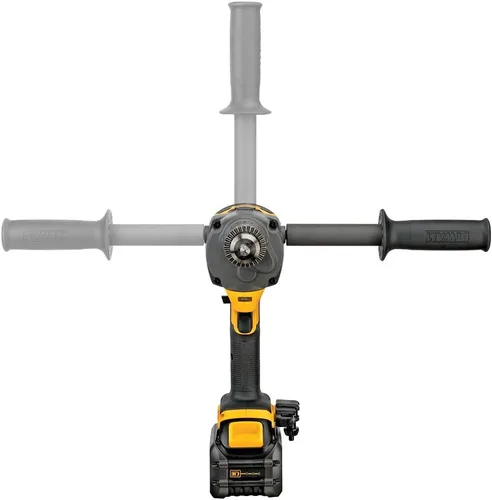 Vista 8 de DEWALT FLEXVOLT 60V MAX* Taladro inalámbrico para mezcla de hormigón, sistema de embrague electrónico (DCD130T1)