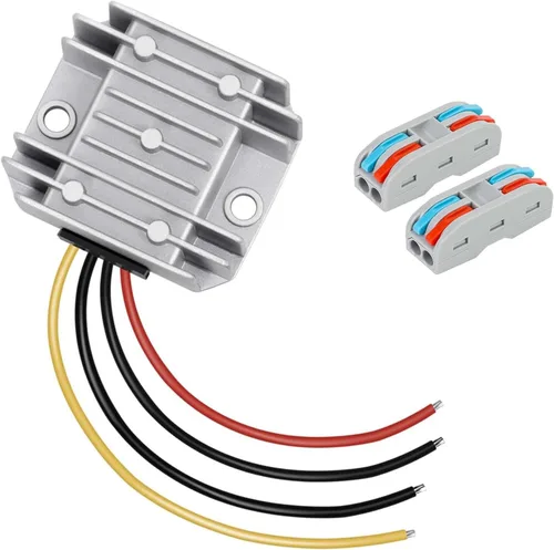 Vista 11 de LeMotech Convertidor DC 12/24V a 5V, 5A 25W, convertidor reductor de voltaje, regulador de voltaje, transformador impermeable IP68 para carro