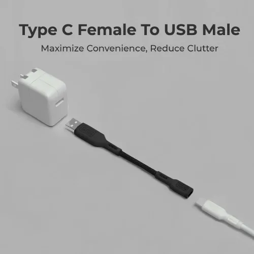 Vista 2 de BLACK+DECKER Adaptador USB C a USB [2 unidades] Tipo C hembra a USB macho OTG Cable USB a USBC Adaptador Apple compatible con MacBook Pro/Air iPhone