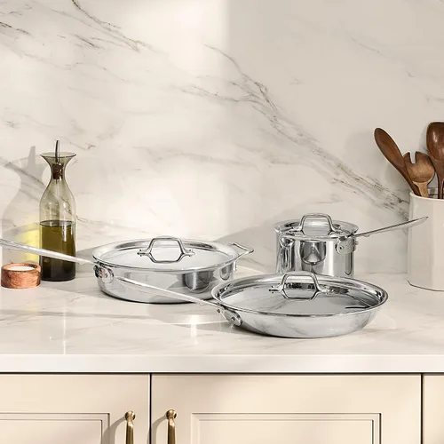 Vista 6 de All-Clad Juego de utensilios de cocina de acero inoxidable D3, 6 piezas
