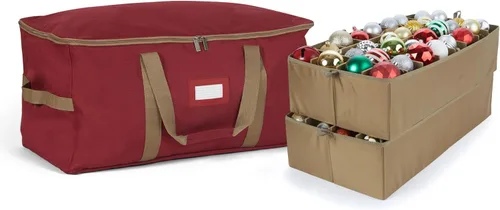 Vista 36 de Covermates Keepsakes Bolsa de almacenamiento ajustable para adornos, con asas de transporte, protección acolchada, ruedas dobles, almacenamiento