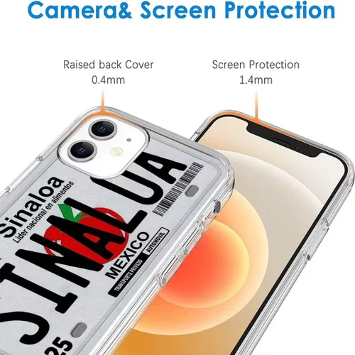 Vista 4 de gLOBoKo Funda de teléfono compatible con iPhone 11 Pro Sinaloa Cool Placa de matrícula TPU a prueba de golpes Funda protectora suave de silicona