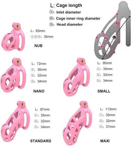 Vista 3 de Dispositivo de castidad masculina de resina 2.0, dispositivo de castidad masculina con 4 anillos para el pene, jaula de castidad ligera para hombre