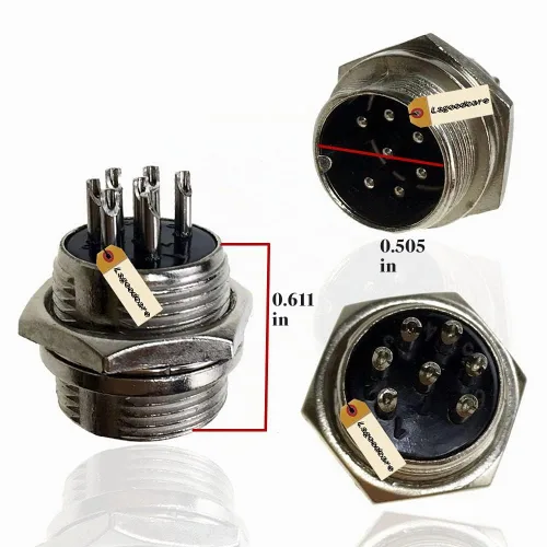 Vista 7 de Lsgoodcare Kit de surtido de 48 piezas, conector de cable de aviación macho hembra de 6 pines, 7 pines, 8 pines, 9 pines, 10 pines, rosca de 16 mm