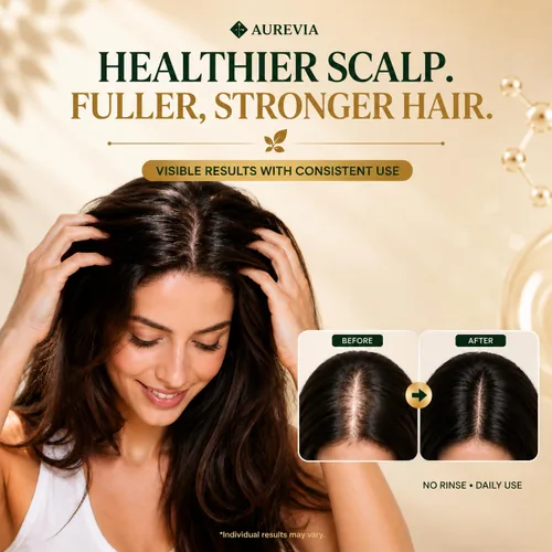 Vista 3 de Suero para el crecimiento del cabello, Redensyl y Capixyl con aceite de romero, biotina y péptidos para adelgazar el cabello y la pérdida