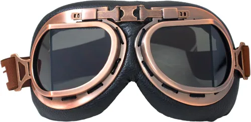 Vista 34 de CRG Sports Gafas de motocicleta estilo aviador, piloto, crucero, scooter, gafas de motocross para hombre, mujer, adulto