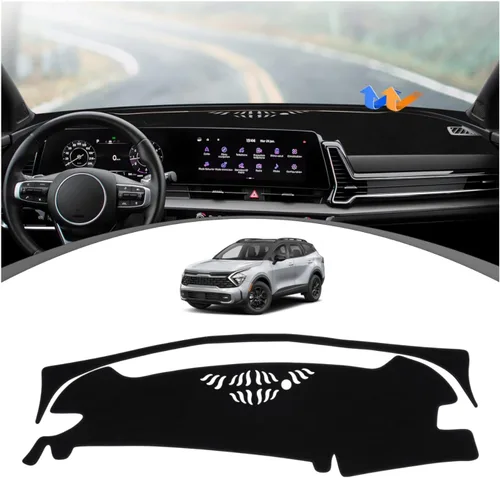 Vista 29 de FIILINES Cubierta para tablero Compatible con Mazda 3 2010-2013 Accesorios Tapete para tablero para Mazda 3 Accesorios Tapete para salpicadero