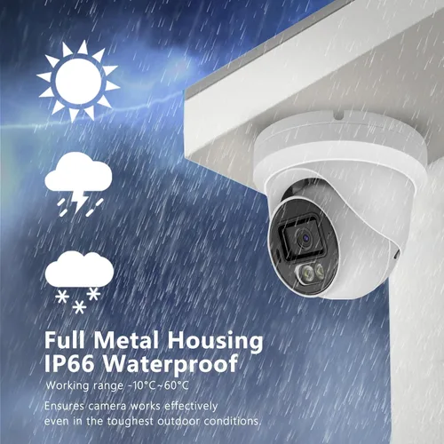 Vista 7 de Cámara IP PoE a todo color de 5MP, cámara IP de seguridad de apertura F1.0 con conversación bidireccional, ranura para tarjeta SD