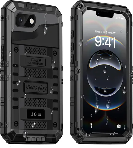 Vista 48 de Beasyjoy Funda para iPhone 12 - Impermeable, Grado Militar Resistente a Golpes con Protector de Pantalla Integrado, Protección Completa del Cuerpo