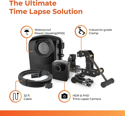 Vista 2 de Brinno BCC2000 Plus Paquete de Cámara para Construcción - Incluye: Cámara Time Lapse TLC2000 Full HD, Extensor de 32 pies para Laptop/Tablet