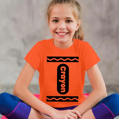 Vista 5 de Camiseta unisex de disfraces de Halloween de crayón para niños y niñas Idea de camisetas gráficas divertidas y geniales