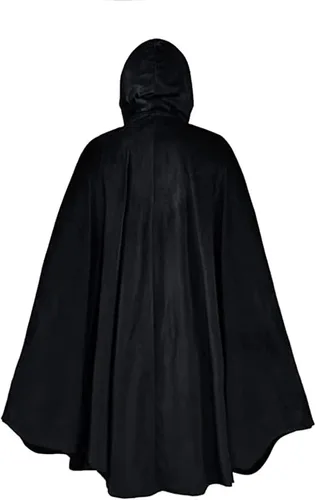 Vista 6 de Capa medieval con capucha de gamuza para mujer, capa renacentista, capa vintage con capucha para cosplay, disfraz de Halloween