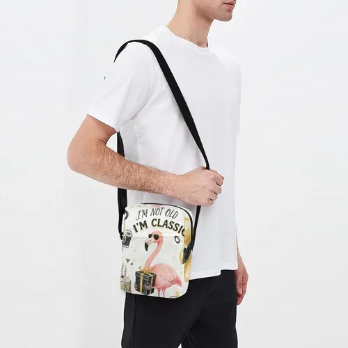 Vista 7 de 60s Birthday Vintage Style Flamingo messenger bag for women crossbody Crossbody Bags For Women Womens Cross Body Purse Shoulder Handbag Adjustable