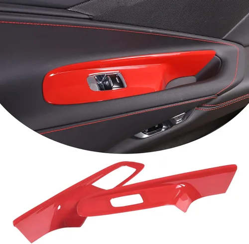Vista 10 de Sekhyna Cubierta del panel de interruptor de elevación de ventana compatible con Chevrolet Corvette C8 Coupe Stingray 2020 2021 2022 2023 ABS 2