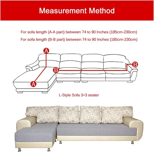 Vista 6 de Fundas de sofá modulares en forma de L, 2 fundas de terciopelo de felpa de alta elasticidad antideslizantes para sofá de 3 + 3 plazas, funda