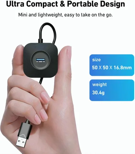 Vista 6 de Hub USB 3.0, 4 puertos USB A Splitter Ultra Compact