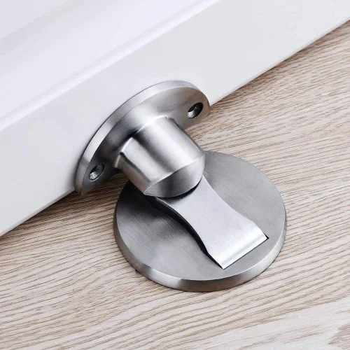 Vista 5 de Paquete de 2 topes de puerta de acero inoxidable 304, tope magnético de puerta, cinta adhesiva de doble cara 3M, sin perforación, protector de pared