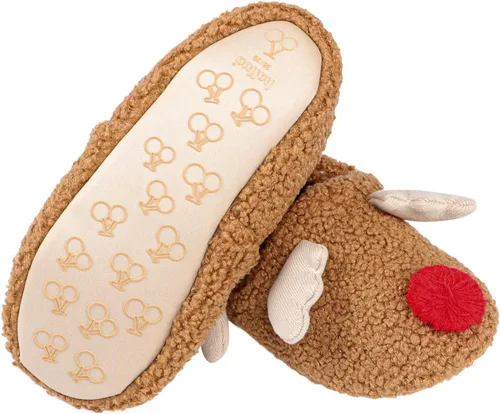Vista 5 de Pantuflas de forro polar cálidas para mujer, de dibujos animados, para invierno, suaves, acogedoras, antideslizantes, de felpa, sin cordones, botas