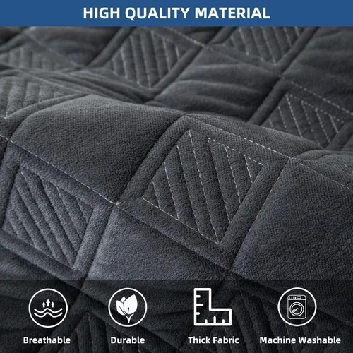 Vista 3 de Eismodra Fundas para brazos de silla, funda de sofá para sofá reclinable, sillón reclinable, gatos y perros, funda antideslizante para reposabrazos