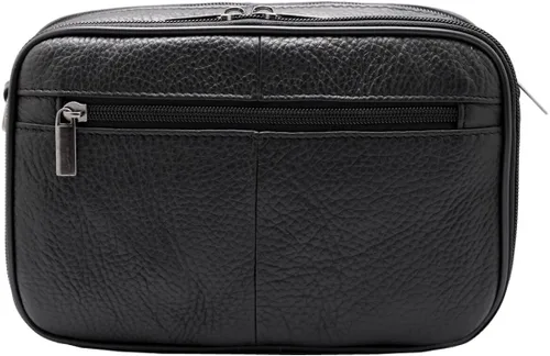 Vista 5 de Vidlea Bolso bandolera de cuero genuino para hombre, bolso de mensajero, organizador de chequera