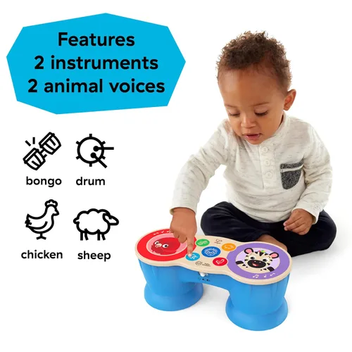 Vista 4 de Baby Einstein Upbeat Tunes Magic Touch - Tambor de madera Juguete musical, a partir de 6 meses