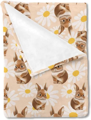 Vista 10 de Manta de bebé de animales lindos para niños y niñas, lindo oso, mapache, ciervo, conejo, erizo, manta retro de franela floral, manta de recepción