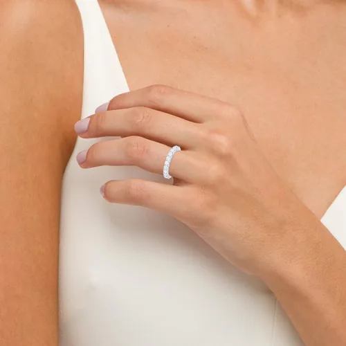Vista 4 de Houston Diamond District 1-10 Carat LAB GROWN Diamond Eternity Wedding Anniversary Stackable Ring Band for Women Ultra Premium Collection