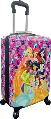 Vista 3 de Fast Forward Maleta de mano ligera con licencia para niños, de lado duro, de 20 pulgadas, Multi colorido, Princesa