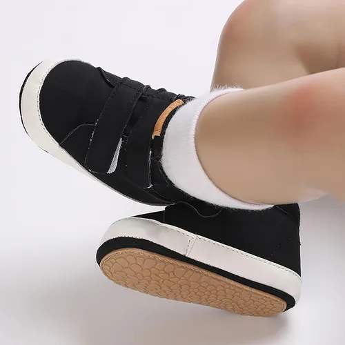 Vista 2 de SOFMUO Zapatos deportivos para bebés, niños y niñas, de piel sintética, antideslizantes, suela de goma suave, botines de vestir para niños pequeños