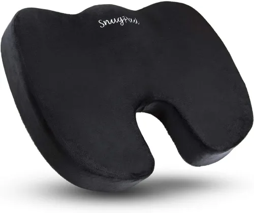 Vista 6 de cojín de asiento ortopédico de coxis de espuma viscoelástica para dolor de espalda, ciática y coxis, reduce el dolor de ciática y coxis, ideal