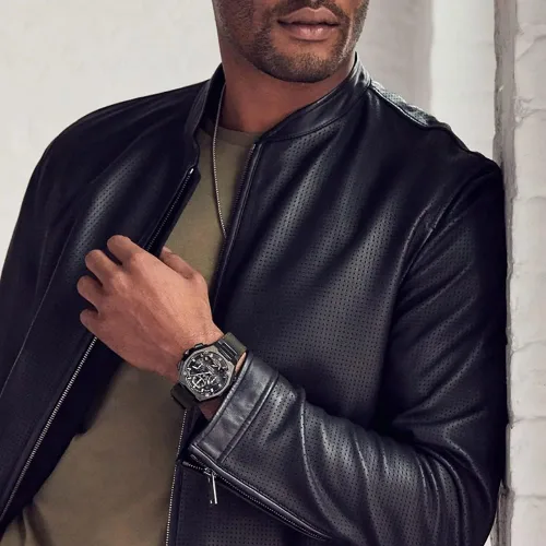 Vista 5 de Bulova Precisionist X Special Edition - Reloj de pulsera de cuero verde con cronógrafo para hombre 98B355, Cronógrafo, movimiento de cuarzo