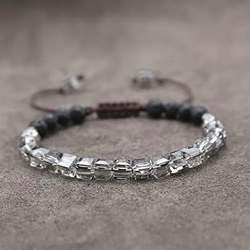 Vista 4 de LIAGZA Anxiety Stress Healing Crystal Rose Quartz Bead Bracelet Healing Crystals Stone Jewelry Beaded Charm Fashion Strand Bracelets Anti Depression