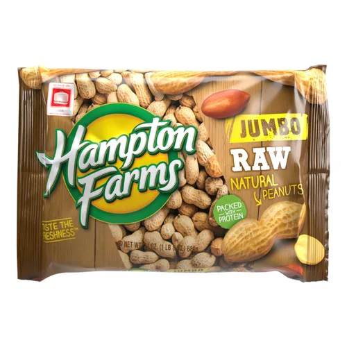 Vista 7 de Hampton Farms - Cacahuetes naturales crudos jumbo en cáscara - Ideal para hervir - Bolsas de 24 onzas - Paquete de 2