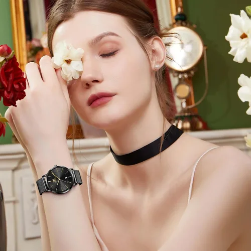 Vista 2 de OLEVS Reloj de mujer de malla para mujer con fecha, analógico de cuarzo, reloj de pulsera para mujer, vestido clásico, resistente al agua